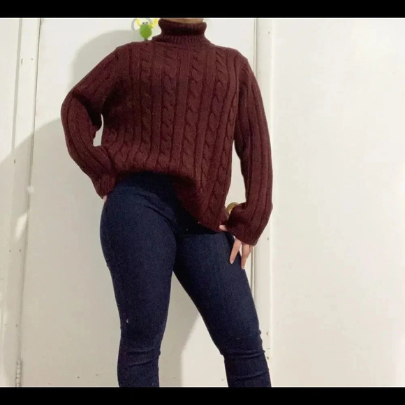 Jessica Sweaters - VTG Jessica burgundy turtleneck sweater Size Medium